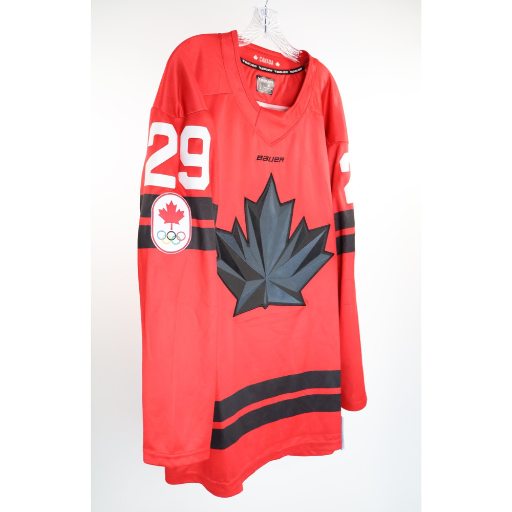 HOCKEY CANADA 2026 MILAN OLYMPICS Nathan MacKinnon BAUER JERSEY SIZE L NWT Read